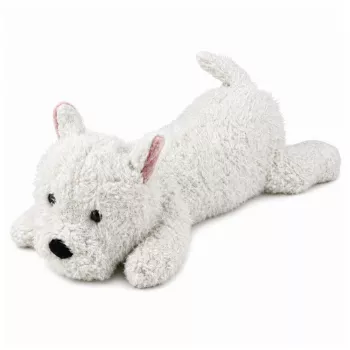 LEAN TOYS West Highland White Terrier Plüschhund Kuscheltier, Weiß, 40 cm