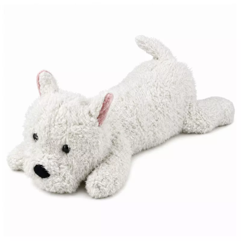 LEAN TOYS West Highland White Terrier Plüschhund Kuscheltier, Weiß, 40 cm