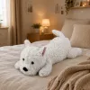 LEAN TOYS West Highland White Terrier Plüschhund Kuscheltier, Weiß, 40 cm