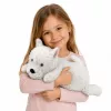 LEAN TOYS West Highland White Terrier Plüschhund Kuscheltier, Weiß, 40 cm