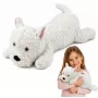 LEAN TOYS West Highland White Terrier Plüschhund Kuscheltier, Weiß, 40 cm