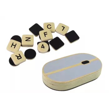 LEAN TOYS Holz-Tafel-Laptop Kreide