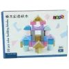LEAN TOYS Holzbausteine Pastellfarben 28 Teile Schloss