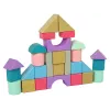 LEAN TOYS Holzbausteine Pastellfarben 28 Teile Schloss