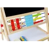 LEAN TOYS Holztafel mit Abakus, Uhr, Zahlen und Magnet