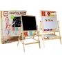 LEAN TOYS Holztafel mit Abakus, Uhr, Zahlen und Magnet