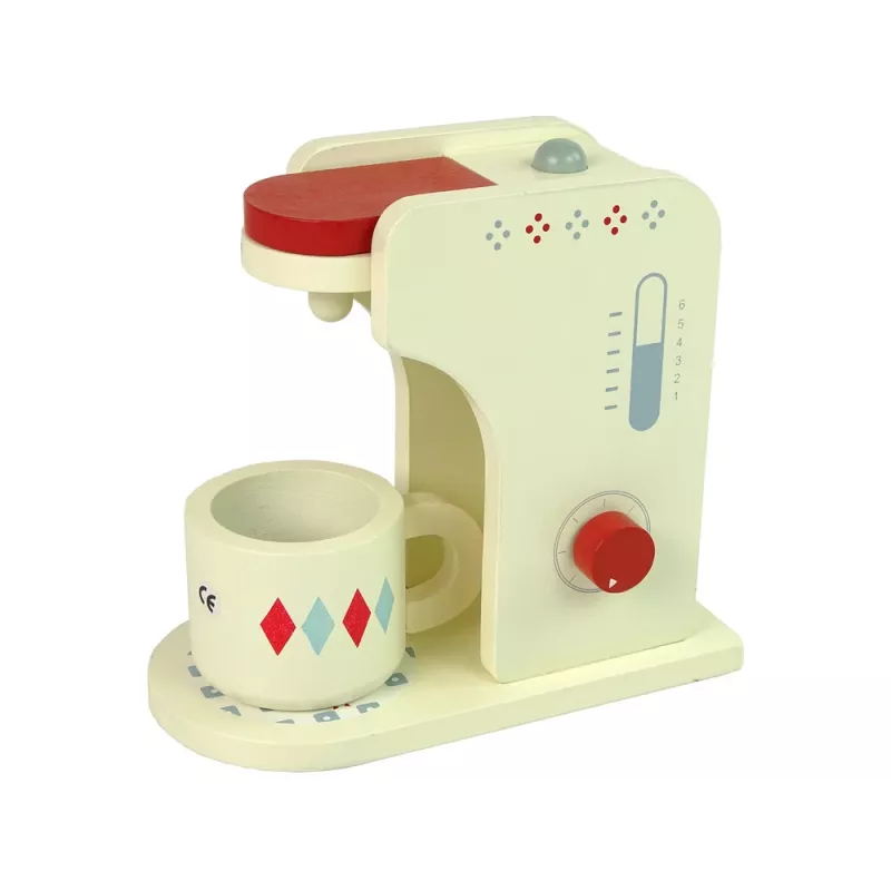 LEAN TOYS Holz-Kaffeemaschinen-Zubehör Küche Kinder