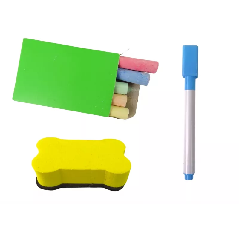 LEAN TOYS Holz-Lerntafel 2in1 Magnet-Kreidetafel mit Zubehör Zähltisch Multiplikation Alphabet