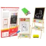 LEAN TOYS Holz-Lerntafel 2in1 Magnet-Kreidetafel mit Zubehör Zähltisch Multiplikation Alphabet