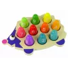 LEAN TOYS Pädagogischer Holz-Igel mit 10 bunten Stiften