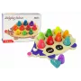 LEAN TOYS Pädagogischer Holz-Igel mit 10 bunten Stiften