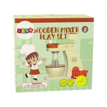 LEAN TOYS Holz-Küchenroboter-Mixer-Zubehör für Kinder