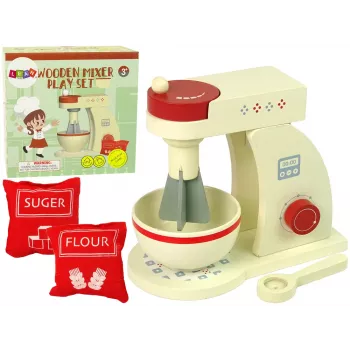 LEAN TOYS Holz-Küchenroboter-Mixer-Zubehör für Kinder