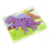 LEAN TOYS Holz-Puzzle Dinosaurier Corythosaurus Pink Spinosaurus Lila