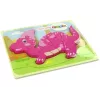 LEAN TOYS Holz-Puzzle Dinosaurier Corythosaurus Pink Spinosaurus Lila