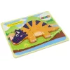 LEAN TOYS Holzpuzzle Dinosaurier Triceratops Ankylosaurus Orange
