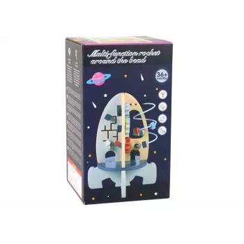 LEAN TOYS Holzschläger Lernperlen Zahnräder