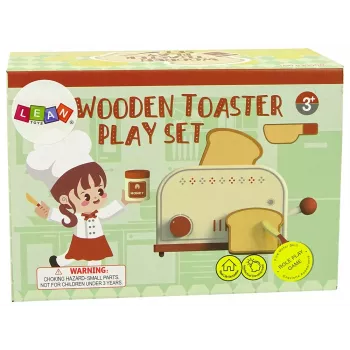 LEAN TOYS Holz-Toaster-Zubehör Frühstücksküche Kinder
