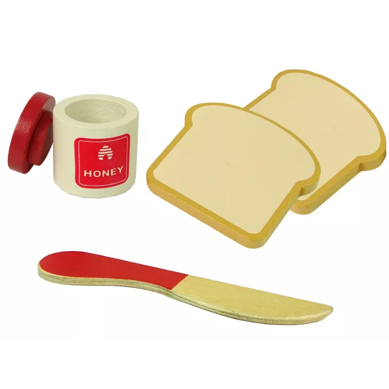LEAN TOYS Holz-Toaster-Zubehör Frühstücksküche Kinder