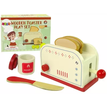 LEAN TOYS Holz-Toaster-Zubehör Frühstücksküche Kinder