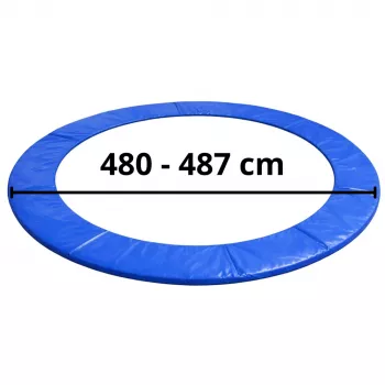 Lean Trampolin Federabdeckung - Blau - Passend für runde Trampoline 480-487 cm (16 ft) - 28 cm breit, 20 mm dick, UV-beständiges PVC