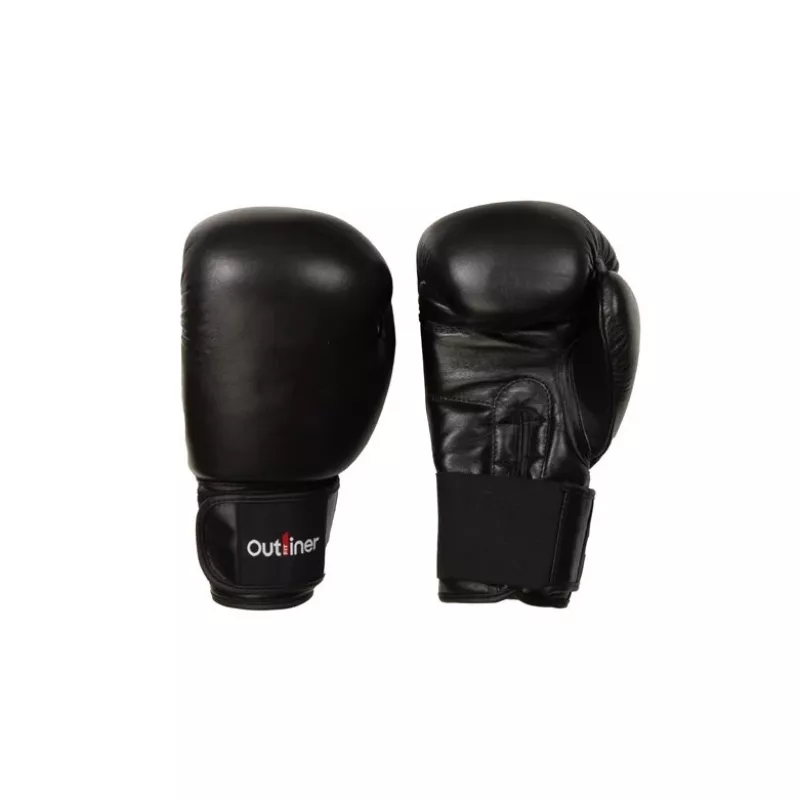 Leder-Boxhandschuhe SG-1011 8 oz Schwarz