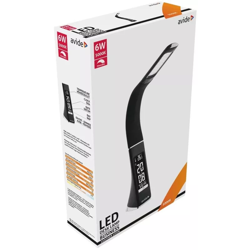 Avide LED Schreibtischlampe Business Calendar Schwarz 6W