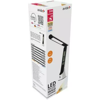 Avide LED Tischleuchte Hugo Schwarz/Weiß 6W Kalender