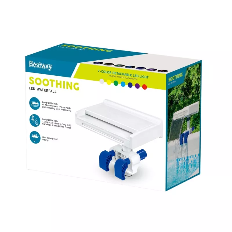 LED Poolbrunnen 7 Farben 8 Modi IP67 Bestway 58619