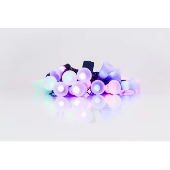 LED-Lichterkette mit Glöckchen, 20 warmweiße LEDs, 2,5 m, batteriebetrieben, Gold