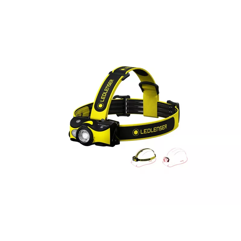 Ledlenser iH9R Wiederaufladbare LED-Stirnlampe, Schwarz/Gelb, 600 lm, IP54