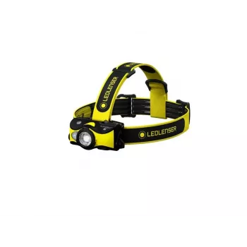 Ledlenser iH9R Wiederaufladbare LED-Stirnlampe, Schwarz/Gelb, 600 lm, IP54