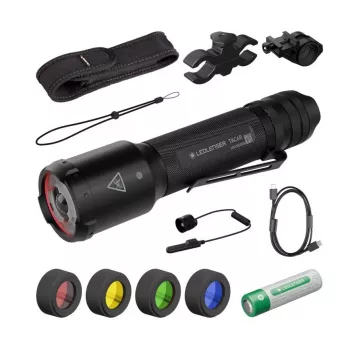 Ledlenser TAC6R Black Hunting Set mit Hartschalenkoffer