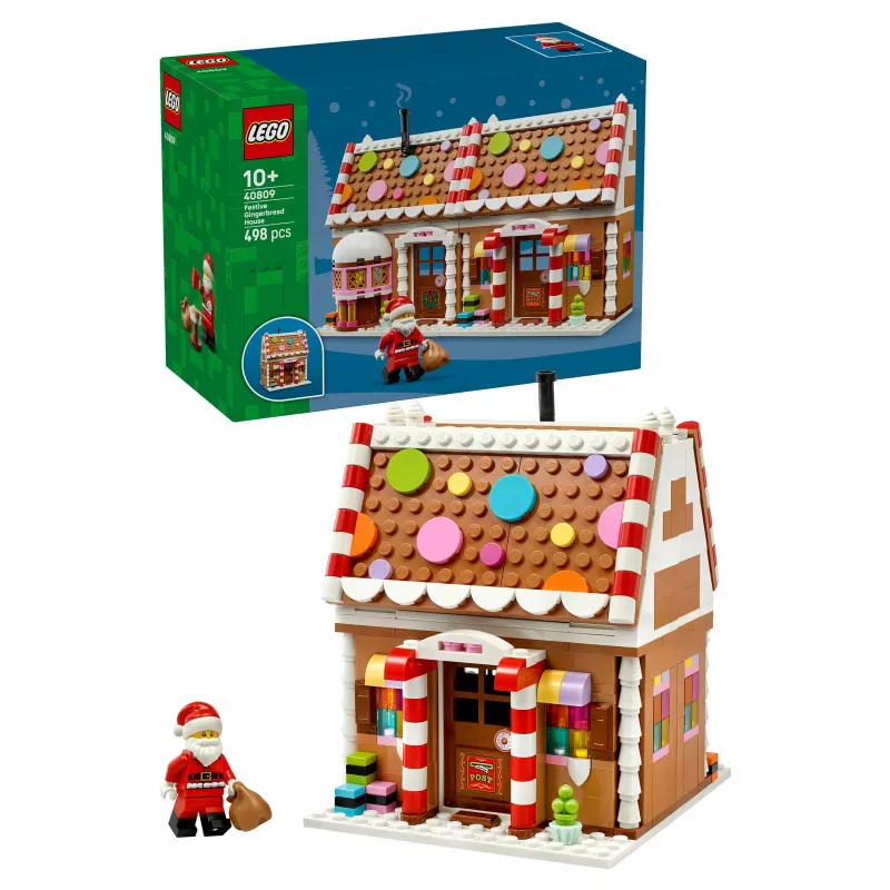 LEGO 40809 Saisonales Weihnachts-Lebkuchenhaus Bauset (136 Teile, ab 7 Jahren)