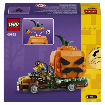 LEGO 40822 Jack-O'-Lantern Pickup Truck Bauset – 200 Teile, Vogelscheuchen-Minifigur, Halloween-Dekorationsmodell