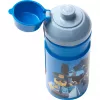 LEGO City Trinkflasche 390 ml Blau mit weichem Silikonausgießer und halbtransparentem Deckel, PP/Silikon, 1 Stück (40561735)