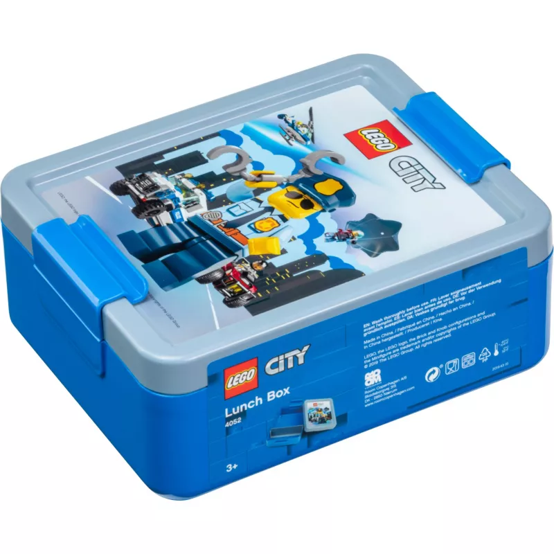 LEGO CITY Lunch Box Blue Polypropylene with Emoticon Graphics 40521735