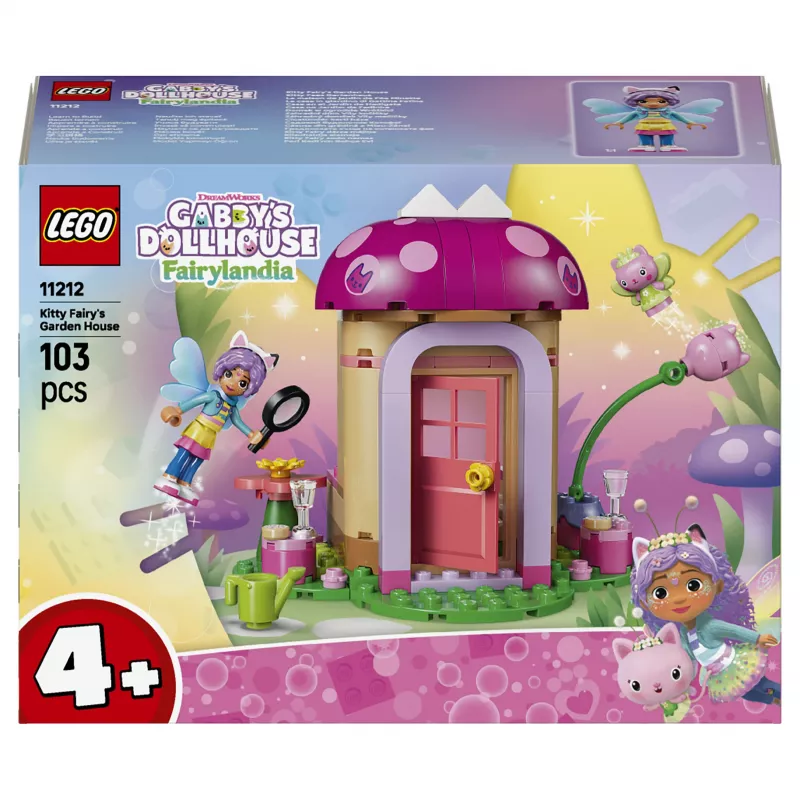 LEGO Gabby's Puppenhaus Kitty Feen Gartenhaus 11212 Bauset für Kinder ab 4 Jahren (130 Teile)