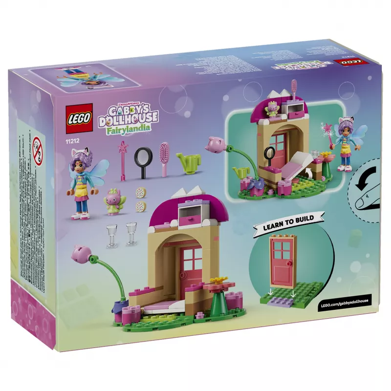 LEGO Gabby's Puppenhaus Kitty Feen Gartenhaus 11212 Bauset für Kinder ab 4 Jahren (130 Teile)