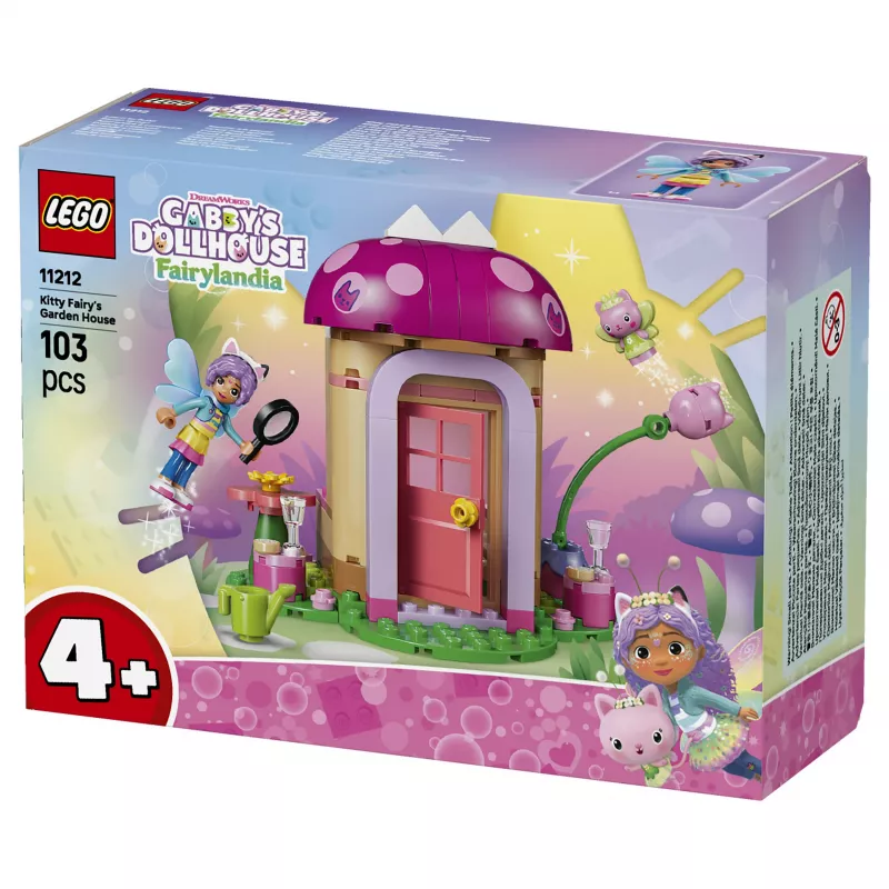 LEGO Gabby's Puppenhaus Kitty Feen Gartenhaus 11212 Bauset für Kinder ab 4 Jahren (130 Teile)