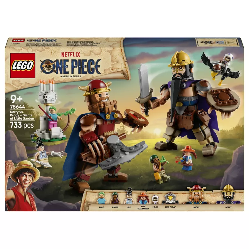 LEGO One Piece 75644 Dorry vs. Brogy – Giants of Little Garden Baukasten (1500 Teile, 3 Minifiguren, ab 10 Jahren)