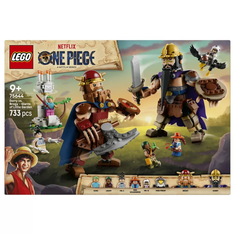 LEGO One Piece 75644 Dorry vs. Brogy – Giants of Little Garden Baukasten (1500 Teile, 3 Minifiguren, ab 10 Jahren)