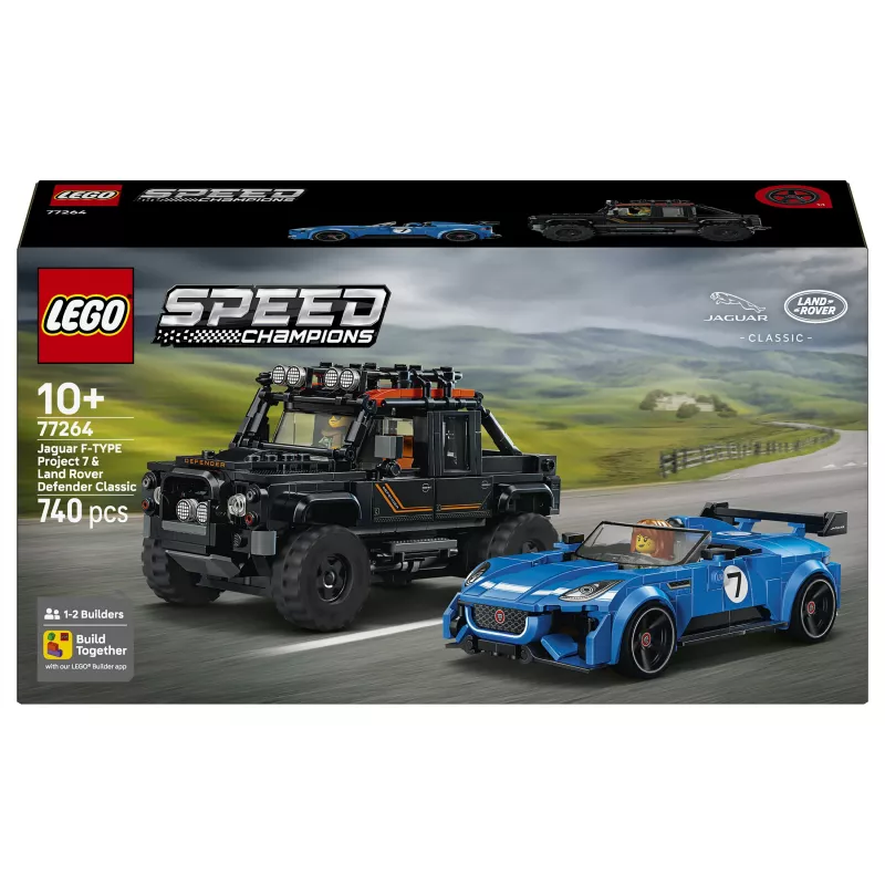 LEGO Speed Champions 77264 Jaguar F-TYPE Project 7 & Land Rover Defender Classic Bauset