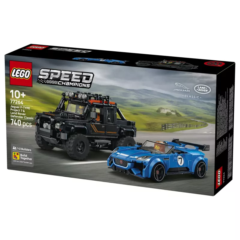 LEGO Speed Champions 77264 Jaguar F-TYPE Project 7 & Land Rover Defender Classic Bauset