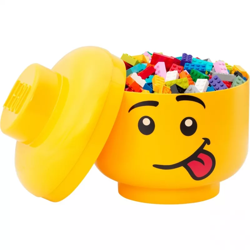 LEGO Storage Head Silly Large Yellow 8.5L Minifigure Head Storage Container