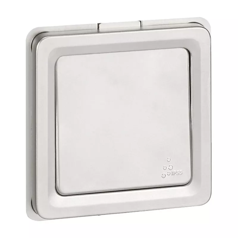 Legrand Soliroc 077811 Universeller Ein-/Ausschalter und Umschalter, 1-polig, 10AX, 250V, IP55, IK10, Grau