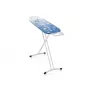 LEH Leifheit AirBoard M Solid 72563 Bügelbrett 120 x 38 cm, höhenverstellbar 75-88 cm, leichtes EPP, Thermo-Reflect-Bezug, feste Bügeleisenablage, klappbar, Weiß/Blau