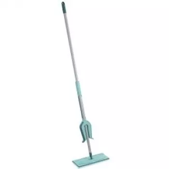 LEIFHEIT Picobello Micro Duo Bodenwischer mit Hebelauswringer, 33 cm Mikrofaser-Kopf, 140 cm Stahlstiel, Grün/Weiß