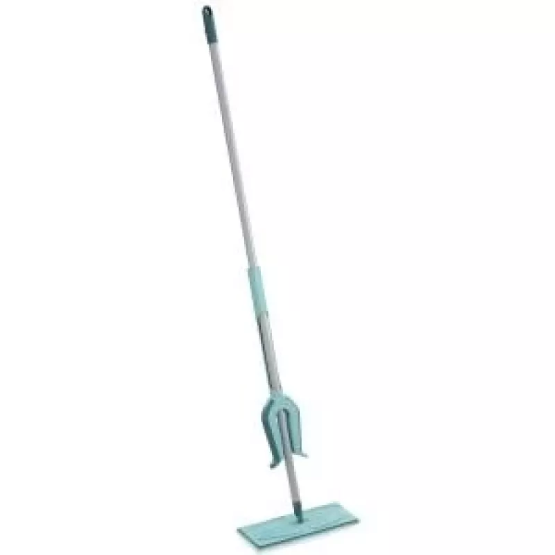 LEIFHEIT Picobello Micro Duo Bodenwischer mit Hebelauswringer, 33 cm Mikrofaser-Kopf, 140 cm Stahlstiel, Grün/Weiß