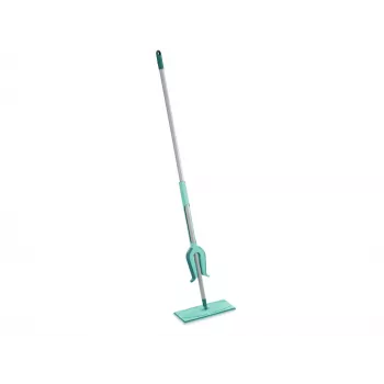 LEIFHEIT Picobello Micro Duo Bodenwischer mit Hebelauswringer, 33 cm Mikrofaser-Kopf, 140 cm Stahlstiel, Grün/Weiß